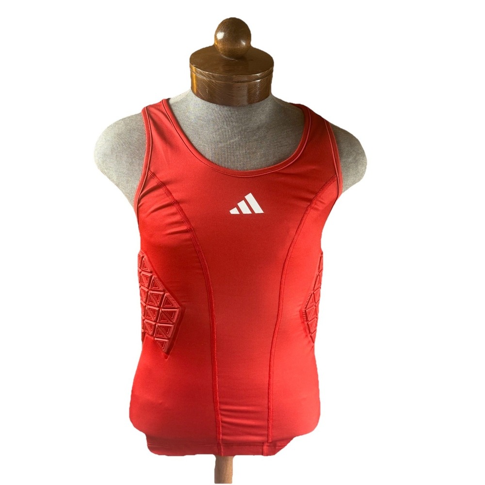 Adidas Padded Tank Men's Medium AEROREADY Red Compression Training Top NWT
